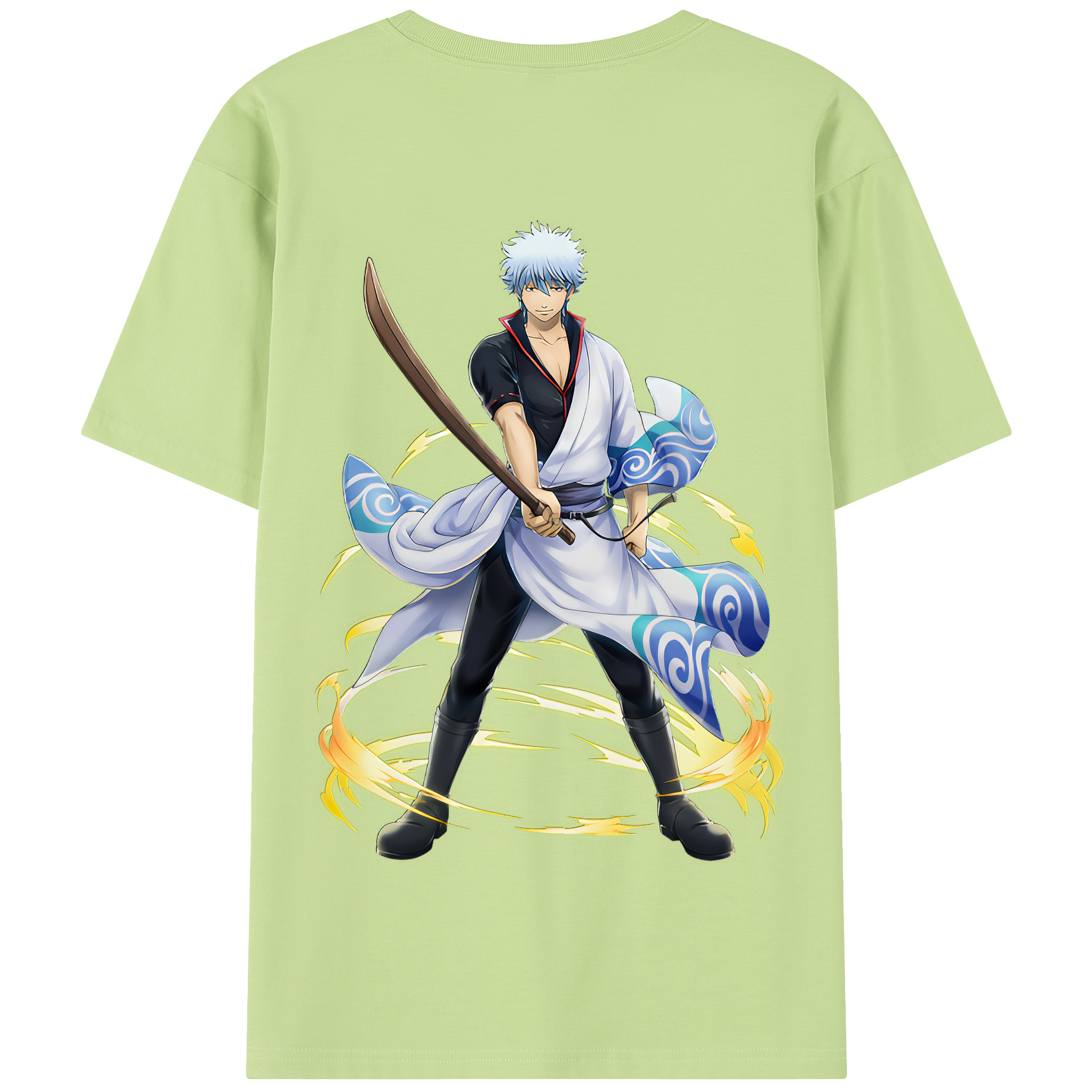 （画像用） ぎんたま 坂田銀時（さかたぎんとき） 神楽 志村新八（しむら しんぱち） GINTAMA Sakata Gintoki Kagura Shimura Shinpachi 綿100％半袖Tシャツ（背面プリント）